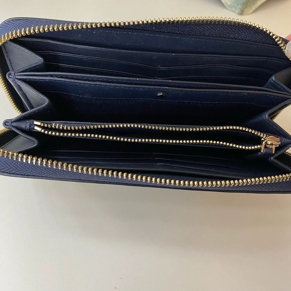 Kate Spade Sunkiss Striped Zip Around Wallet EUC - Picture 3 of 7